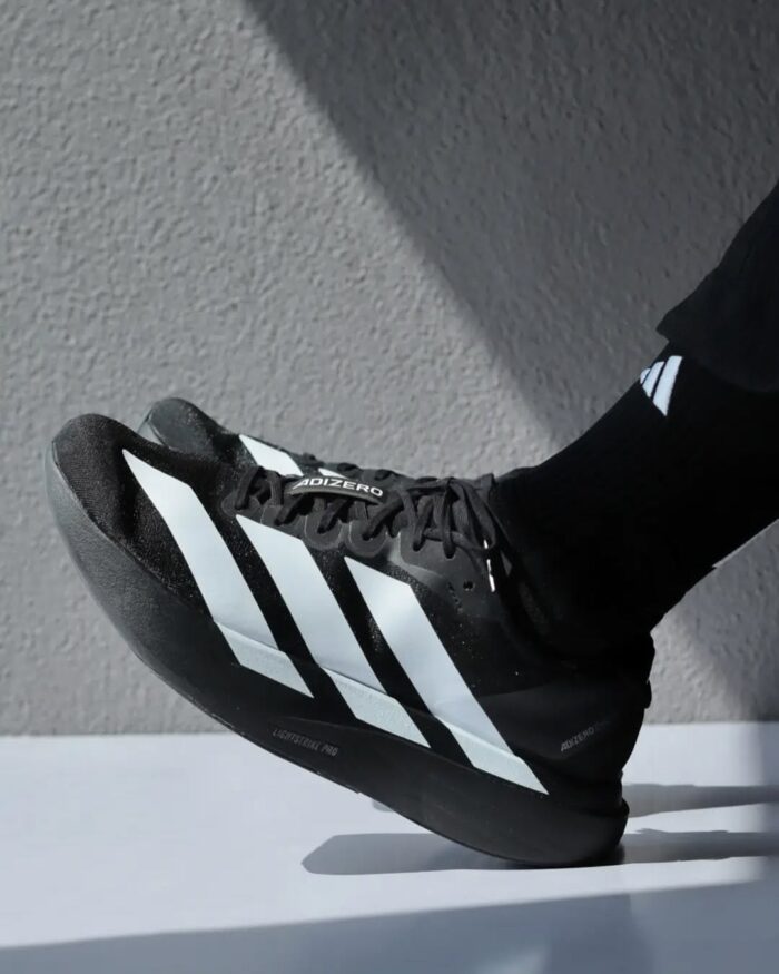 adidas Adizero Evo SL Black White Men's Running Shoes - Image 5