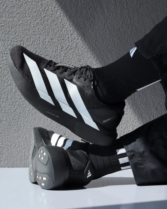 adidas Adizero Evo SL Black White Men's Running Shoes - Image 6