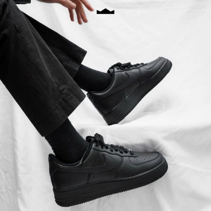 Nike Air Force 1 '07 'Triple Black' Girl's Sneaker - Image 6