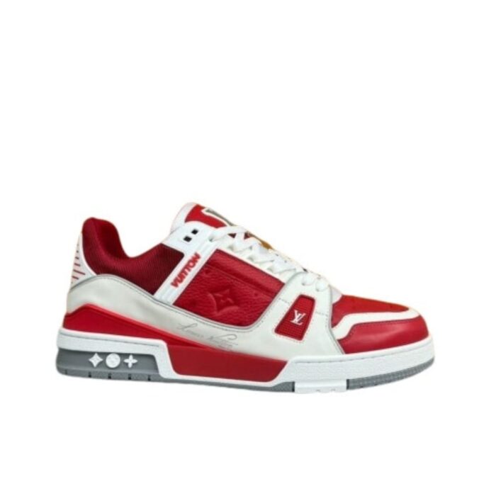 Louis Vuitton Trainer  Signature Red White