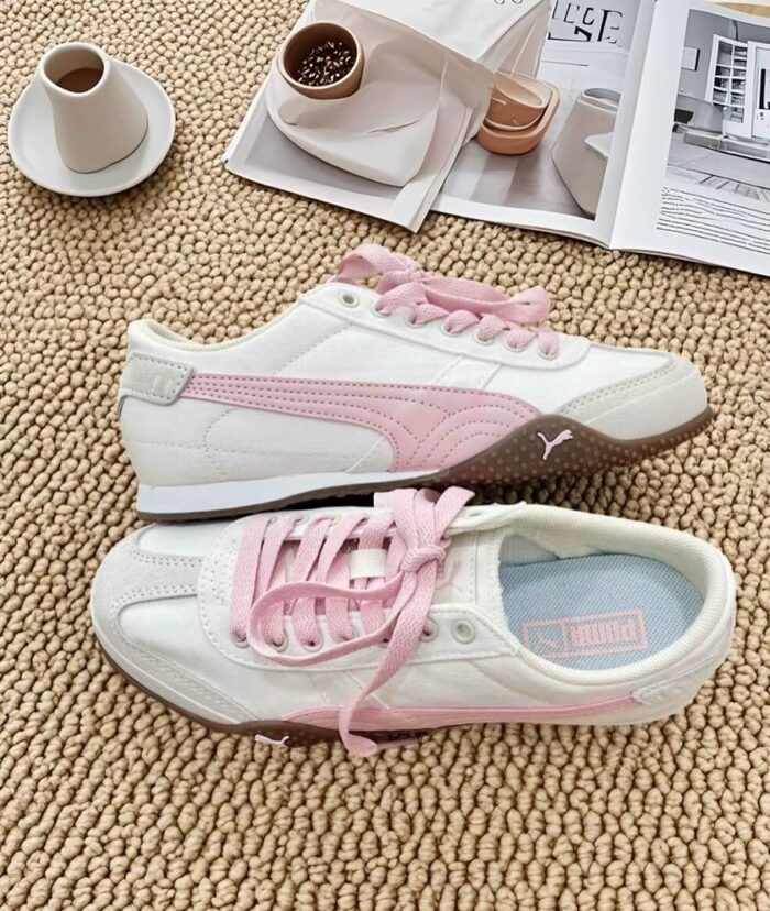 Puma Bella UT Canvas 'Pink Cream' For Girls - Image 5