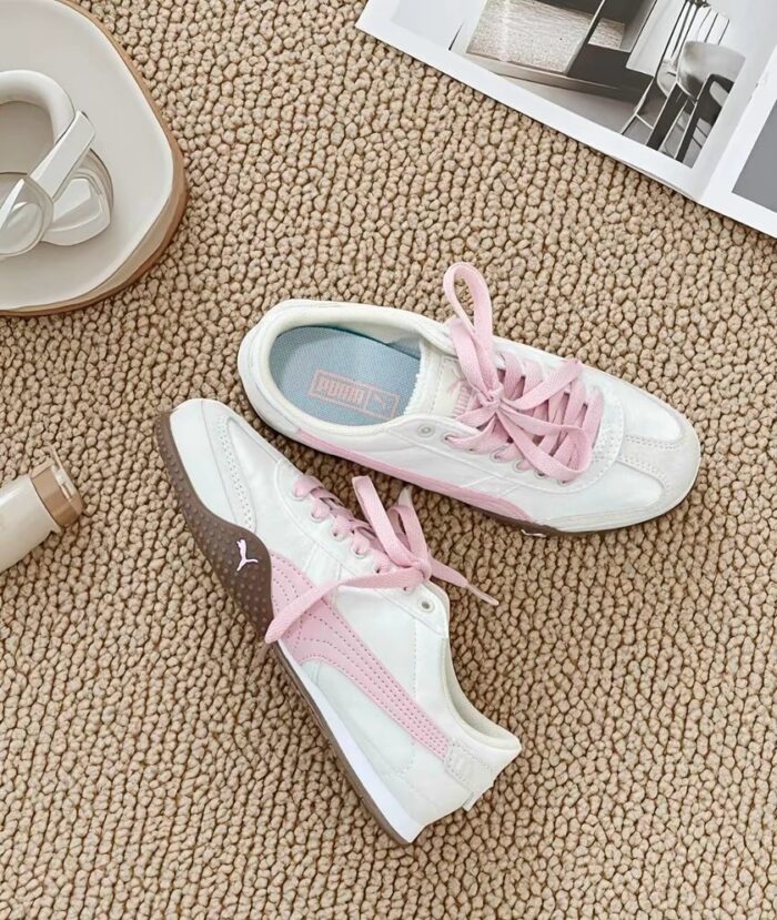 Puma Bella UT Canvas 'Pink Cream' For Girls - Image 2