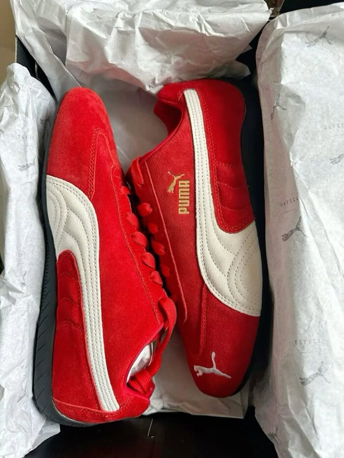 Puma Speedcat Red & White Sneaker For Men's/Women's - Image 3