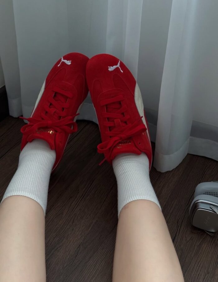 Puma Speedcat Red & White Sneaker For Men's/Women's - Image 2