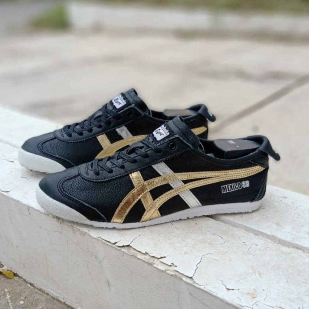 Onitsuka Tiger Mexico 66 Black Gold Silver For Girls - Image 2