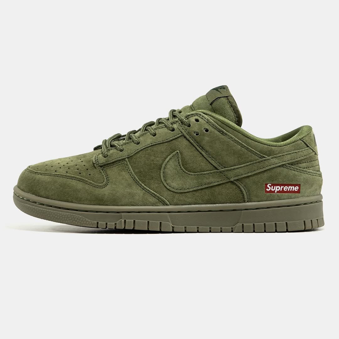 Nike Sb Dunk Low X Supreme Olive Green
