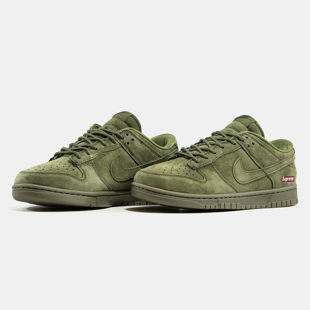 Nike Sb Dunk Low X Supreme Olive Green - Image 7