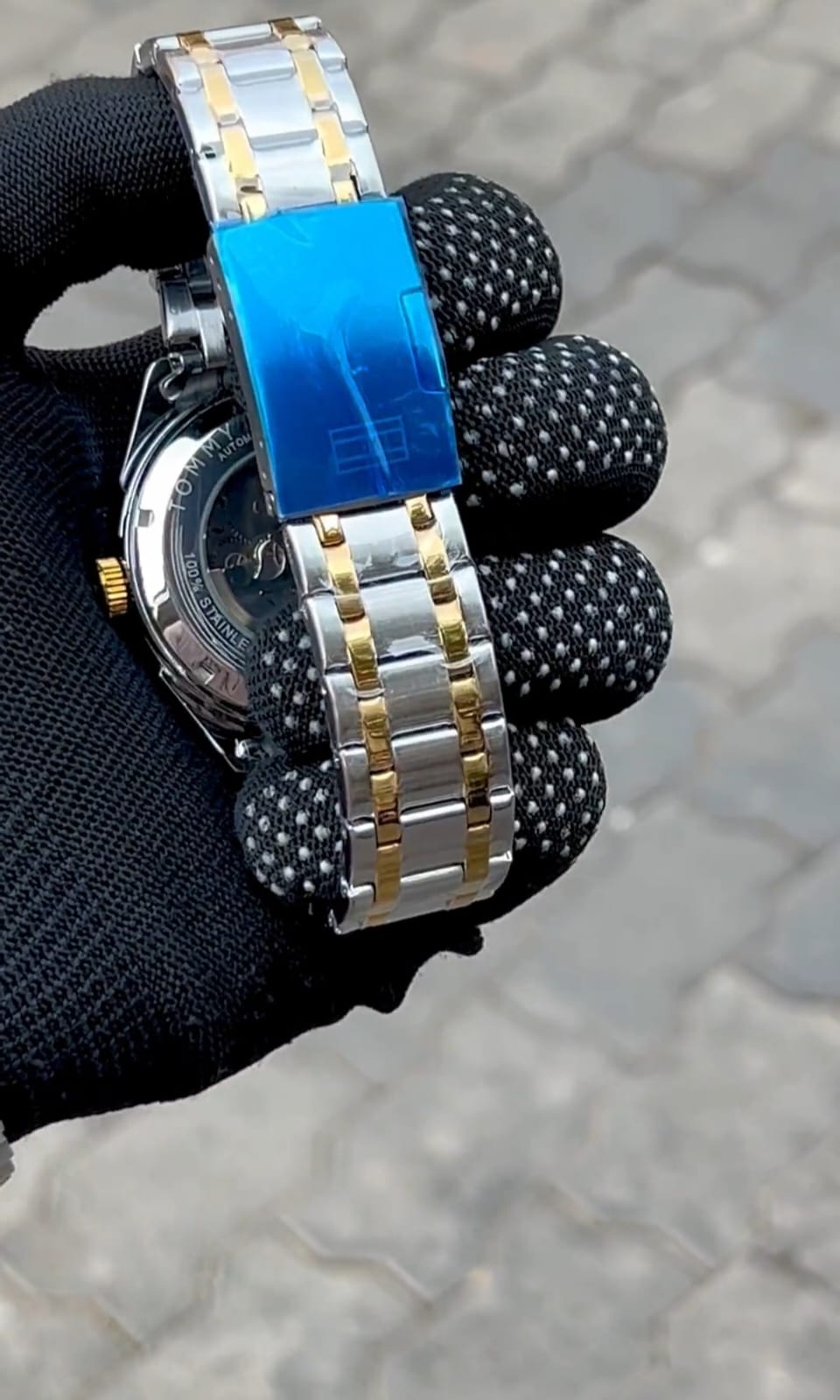 Tommy Hilfiger Chain Automatic Two Tone Black - Image 4