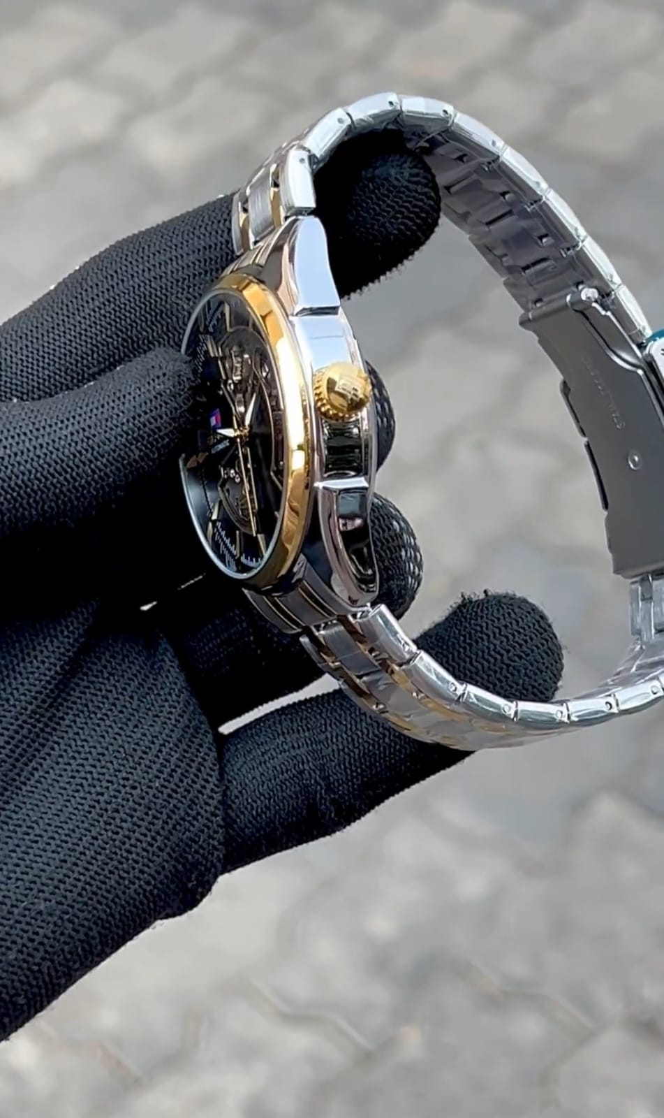 Tommy Hilfiger Chain Automatic Two Tone Black - Image 2