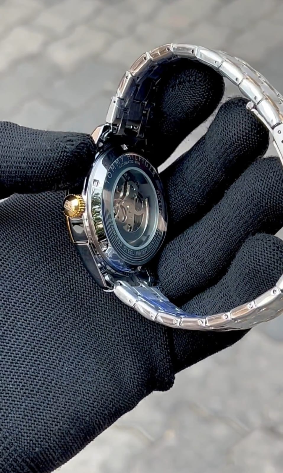 Tommy Hilfiger Chain Automatic Two Tone Black - Image 3