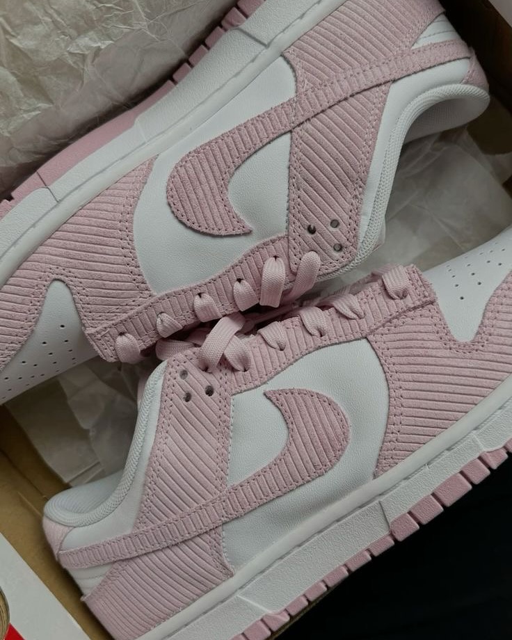 Nike Dunk Low Pink Corduroy (Women's) - Image 3