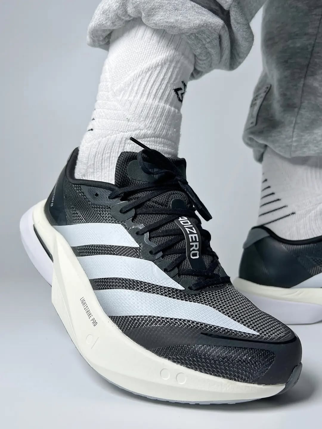 Adidas Adizero Boston 13 Core Black Cloud White Grey - Image 4