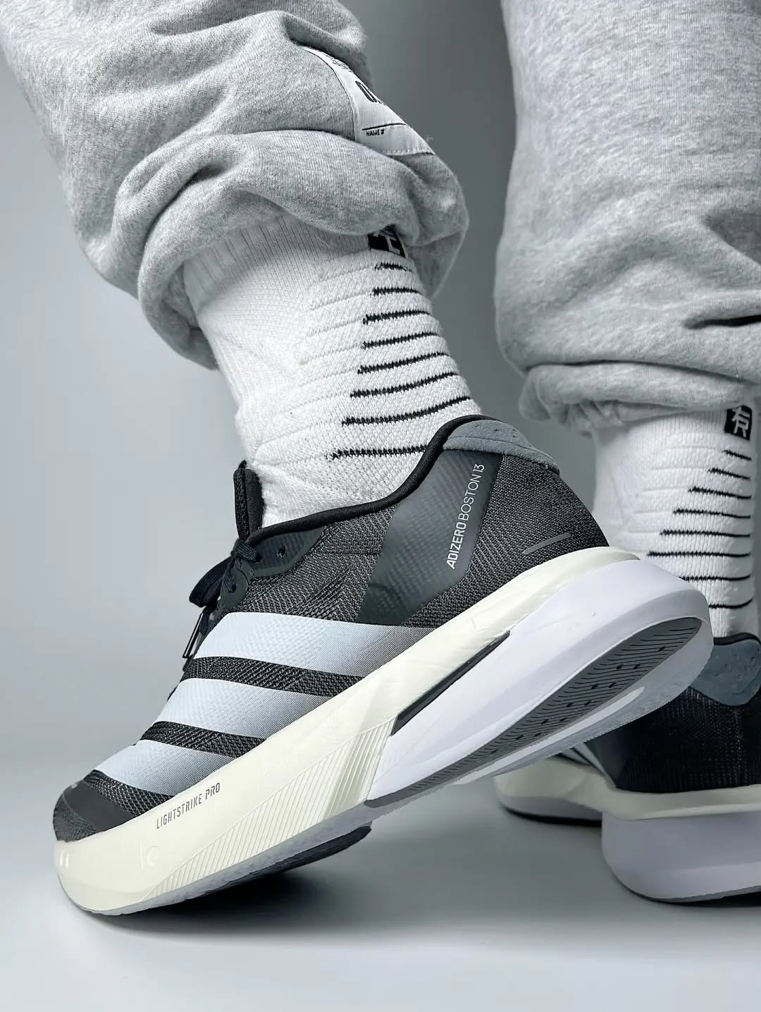 Adidas Adizero Boston 13 Core Black Cloud White Grey - Image 3