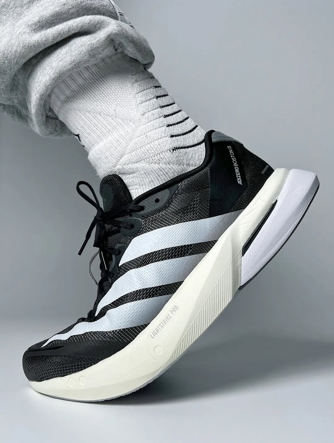 Adidas Adizero Boston 13 Core Black Cloud White Grey - Image 5