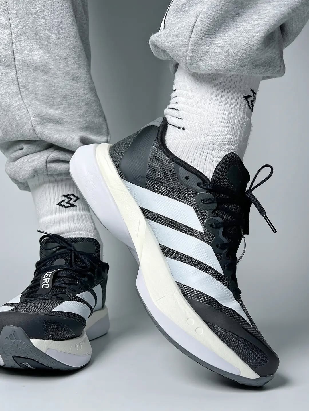 Adidas Adizero Boston 13 Core Black Cloud White Grey - Image 6