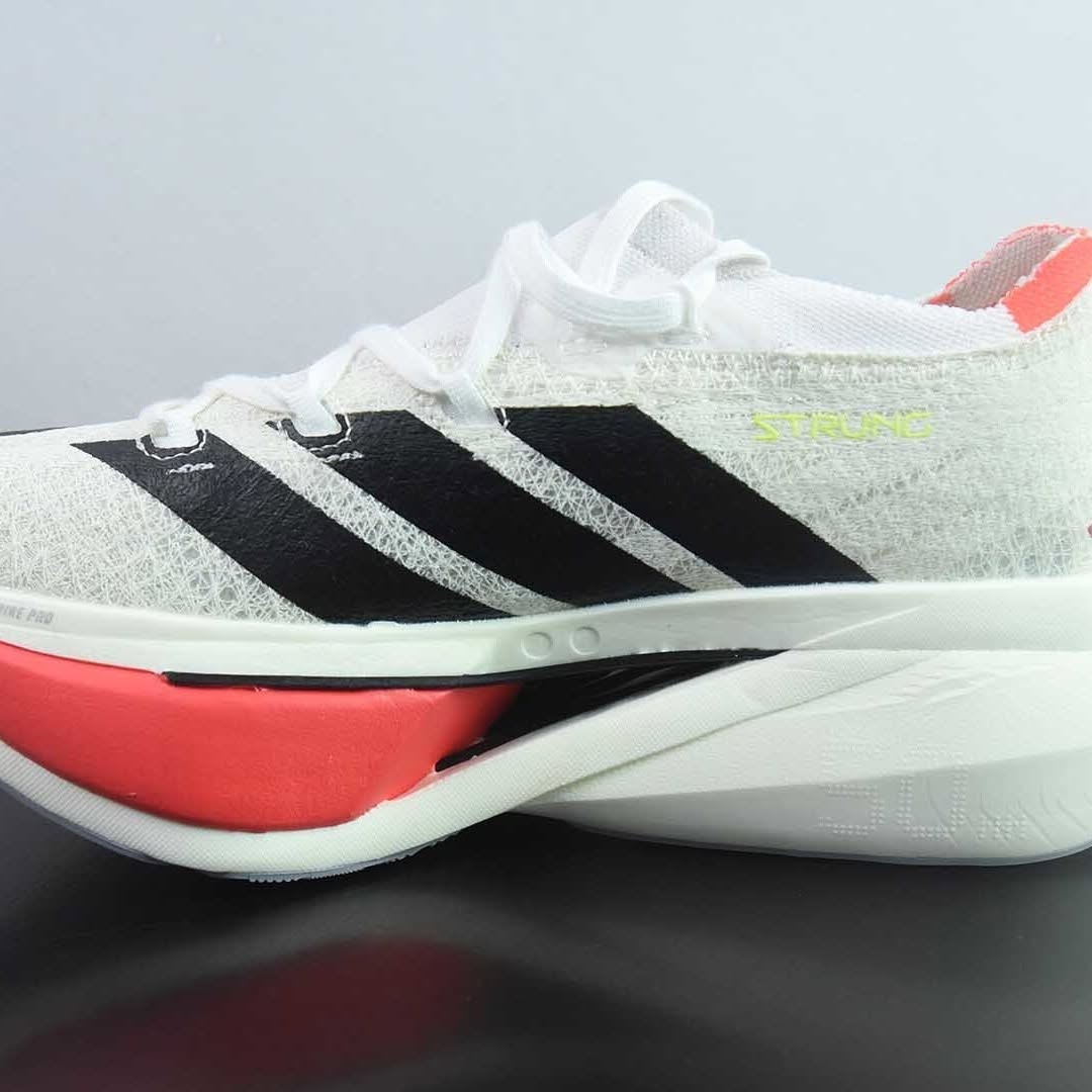 Adidas Adizero Prime X3 Strung Cloud White/Core Black/Lucid Red Running Shoes - Image 3