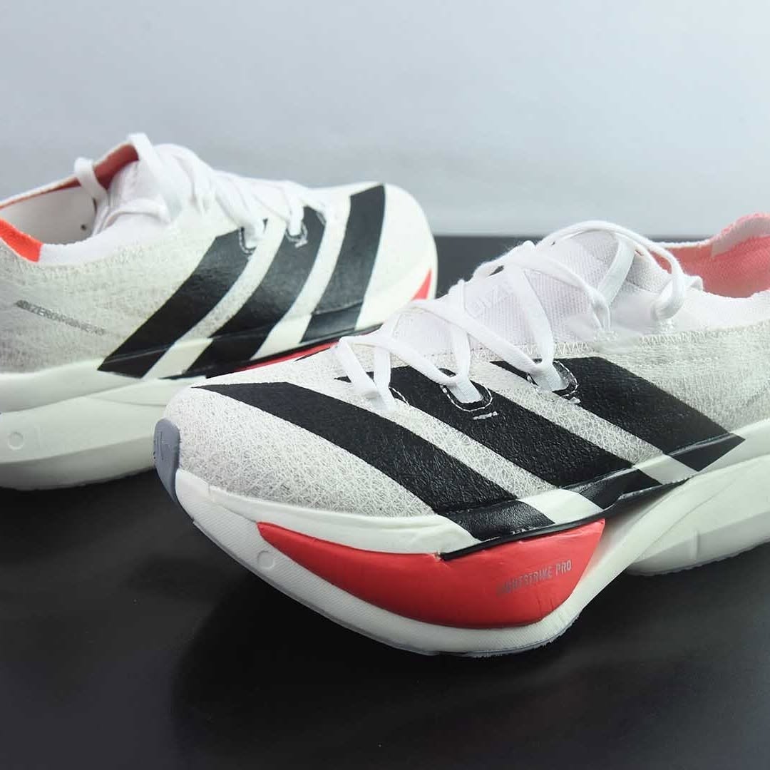 Adidas Adizero Prime X3 Strung Cloud White/Core Black/Lucid Red Running Shoes - Image 5
