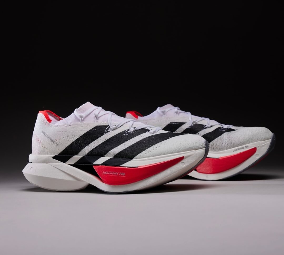 Adidas Adizero Prime X3 Strung Cloud White/Core Black/Lucid Red Running Shoes - Image 7